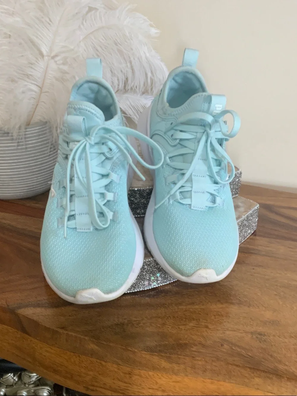 Puma Minty Aqua Lace-Up Sneakers